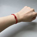 紅瑪瑙雙圈蠟線手環 (正紅)_2
