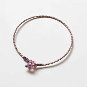 【新品】紫幽靈四股編超細蠟線手環(咖+藍紫)