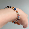 藍紋石茶晶海藍寶手鍊_3
