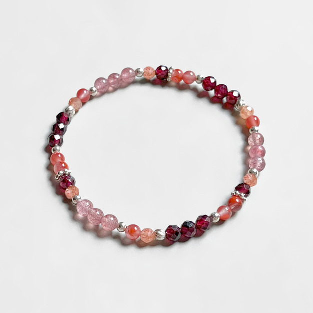 草莓晶紅石榴南紅瑪瑙手鍊