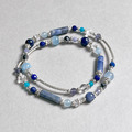 海藍寶藍紋石青金石雙圈手鍊_1