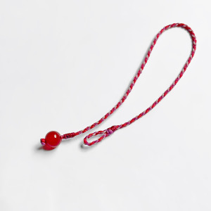 紅瑪瑙四股編超細蠟線手環(紅+紫紅+藕紫)