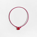 紅瑪瑙四股編超細蠟線手環(紅+藍紫)_2