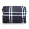 傘布收納輕便包 - 藍白格紋_2
