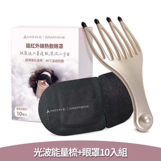 【預購-11/20出貨】Glow Care 光波能量梳+眼罩10入組