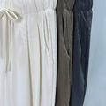 腰抓褶抽繩口袋雪紡老爺褲_5