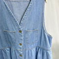 無袖排釦牛仔短洋裝_5