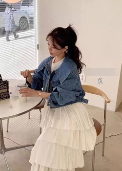 娃娃領牛仔短外套