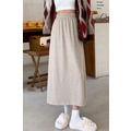 後開衩軟糯棉長裙_3