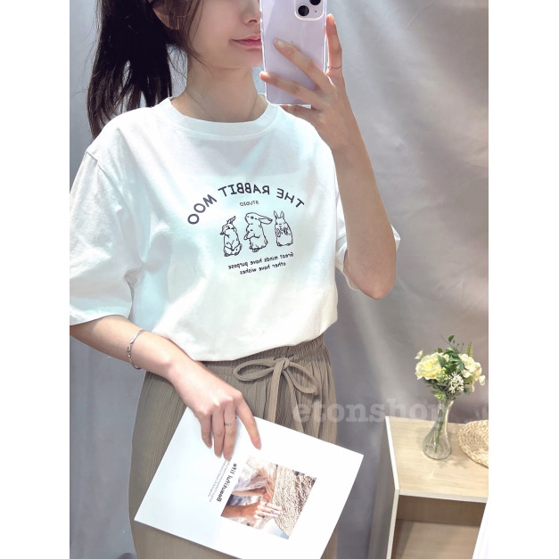 三隻兔子字母棉T