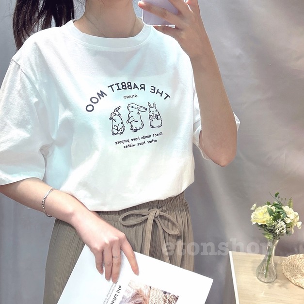 三隻兔子字母棉T