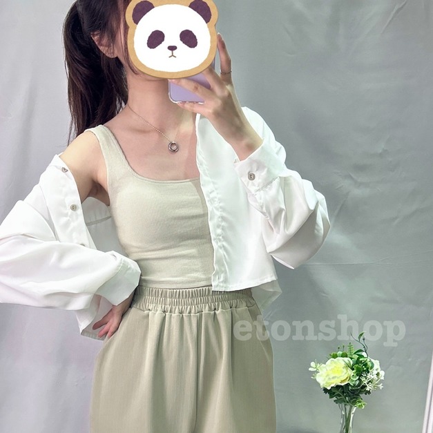 百搭款方領短版小可愛