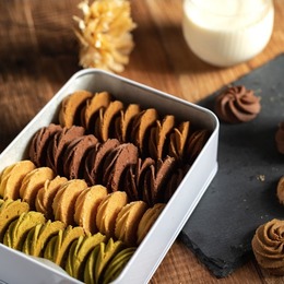 曲奇餅乾 精美方形鐵盒