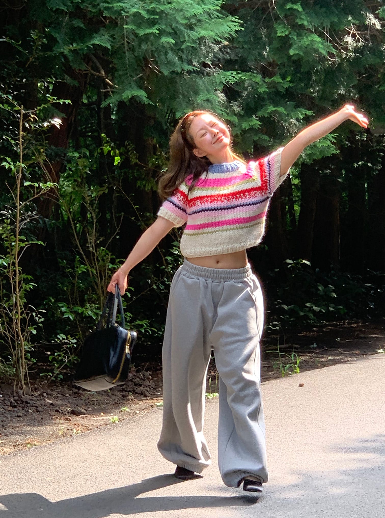 手工針織上衣搭配