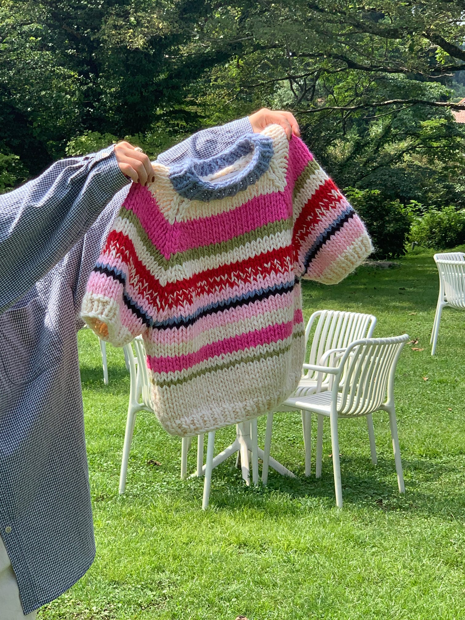 手工針織上衣搭配