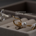 自訂款｜珍珠蝴蝶結耳圈．蚊香盤耳夾 - 銀色/金色_13