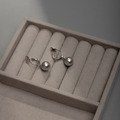 極簡耳圈垂墜水晶珍珠．蚊香盤耳夾 - 銀色/金色_13