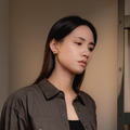寬版線條排列 C 圈．蚊香盤耳夾 - 銀色/金色_3