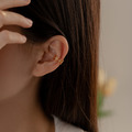 鑲鑽四葉圖騰．耳骨夾(單支) - 銀色/金色_5