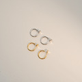 自訂款｜簡約C圈．蚊香盤耳夾- 銀色/金色 ( 2 cm)_9