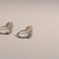 小扭結C 圈．蚊香盤耳夾 - 銀色/金色 ( 1.4 cm)_9