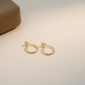 自訂款｜簡約C圈．蚊香盤耳夾- 銀色/金色 ( 2 cm)_7