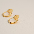 自訂款｜簡約C圈．蚊香盤耳夾- 銀色/金色 ( 1.2 cm)