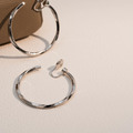 可轉動斜紋C圈．蚊香盤耳夾 - 銀色/金色 ( 4 cm)_10