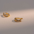 交錯．耳骨夾 - 金色_5