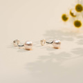 俐落線條貼耳珍珠．蚊香盤耳夾 - 銀色/金色_9