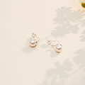 俐落線條貼耳珍珠．蚊香盤耳夾 - 銀色/金色_8