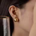 霧面貼耳小圓球．蚊香盤耳夾 - 銀色/金色_7
