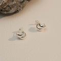 貼耳雙弧線．蚊香盤耳夾 - 銀色/金色_10