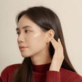 自訂款｜簡約垂墜鏈條．蚊香盤耳夾 - 銀色/玫瑰金色_3