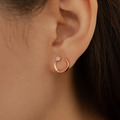 自訂款｜簡約彎月鑲鑽．蚊香盤耳夾 - 銀色/玫瑰金色_8