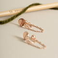 自訂款｜簡約垂墜鏈條．蚊香盤耳夾 - 銀色/玫瑰金色_14