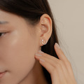 自訂款｜簡約彎月鑲鑽．蚊香盤耳夾 - 銀色/玫瑰金色_5