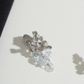 三花鑲鑽串串．蚊香盤耳夾 - 銀色/金色_14