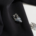 三花鑲鑽串串．蚊香盤耳夾 - 銀色/金色_13