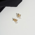 三花鑲鑽串串．蚊香盤耳夾 - 銀色/金色_15