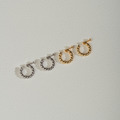 經典麻花C圈．一體成型螺旋耳夾 - 銀色/金色_14