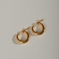 圓弧厚小C圈．一體成型螺旋耳夾 - 銀色/金色_17