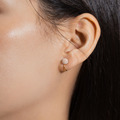 自訂款｜迷你珍珠泡泡．蚊香盤耳夾 - 金色_5