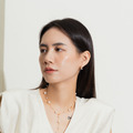 交織麻花珍珠．一體成形螺旋耳夾 - 金色_2