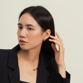 寬版素亮面C圈．一體成型螺旋耳夾 - 銀色/金色_5