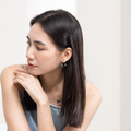 塗釉扭紋C圈．一體成型螺旋耳夾 - 藍色_4