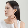 蕾絲蝴蝶結珍珠．一體成型螺旋耳夾 - 銀色_8