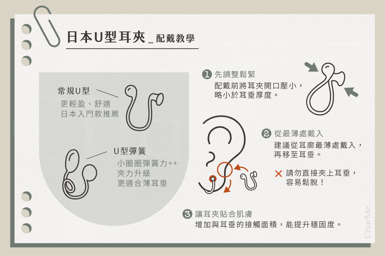 日本耳夾怎麼戴 - 配戴教學