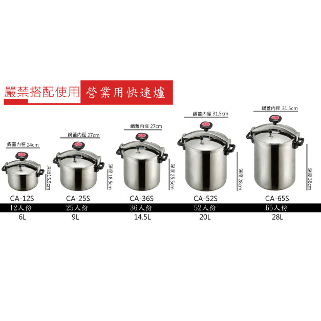 高速鍋    (共5種尺寸)