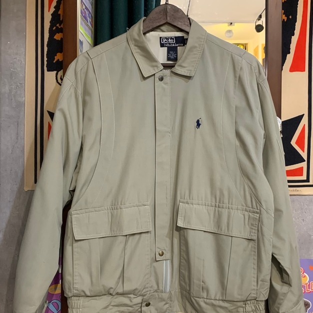 淺卡其Polo改製哈靈頓夾克
